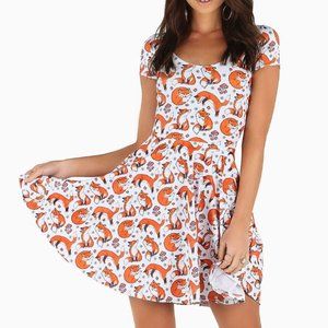 Like New - FOR FOX SAKE CAP SLEEVE SKATER DRESS- M